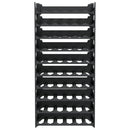 vidaXL fekete rakásolható PP bortartó állvány 60 palacknak