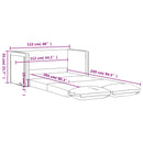 vidaXL 2 az 1-ben kék bársony padlókanapéágy 122 x 204 x 55 cm