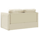 vidaXL 2 az 1-ben krémszínű műbőr padlókanapéágy 112 x 174 x 55 cm