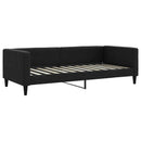 vidaXL fekete szövet kanapéágy 90 x 200 cm