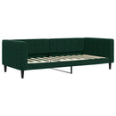 vidaXL sötétzöld bársony kanapéágy 90x200 cm