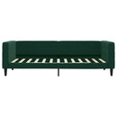 vidaXL sötétzöld bársony kanapéágy 90x200 cm