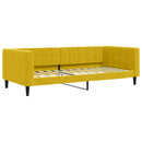 vidaXL sárga bársony kanapéágy 90 x 200 cm