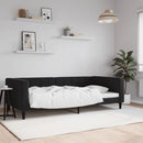 vidaXL fekete bársony kanapéágy 100 x 200 cm