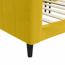 vidaXL sárga bársony kanapéágy 100 x 200 cm