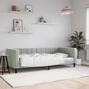 vidaXL világosszürke bársony kanapéágy 90 x 190 cm