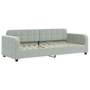 vidaXL világosszürke bársony kanapéágy keret 80 x 200 cm
