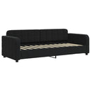 vidaXL fekete bársony kanapéágy 80 x 200 cm