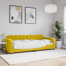 vidaXL sárga bársony kanapéágy 80 x 200 cm