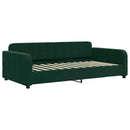 vidaXL sötétzöld bársony kanapéágy 90x200 cm