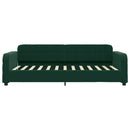 vidaXL sötétzöld bársony kanapéágy 90x200 cm