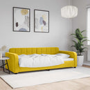 vidaXL sárga bársony kanapéágy 90 x 200 cm