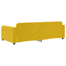 vidaXL sárga bársony kanapéágy 100 x 200 cm
