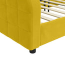 vidaXL sárga bársony kanapéágy 100 x 200 cm