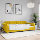 vidaXL sárga bársony kanapéágy 100 x 200 cm