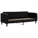 vidaXL fekete bársony kanapéágy 80 x 200 cm