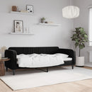vidaXL fekete bársony kanapéágy 80 x 200 cm