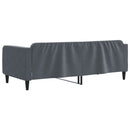 vidaXL sötétszürke bársony kanapéágy 90x200 cm