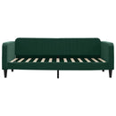 vidaXL sötétzöld bársony kanapéágy 90x200 cm