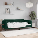 vidaXL sötétzöld bársony kanapéágy 90x200 cm