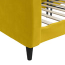 vidaXL sárga bársony kanapéágy 100 x 200 cm
