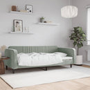 vidaXL világosszürke bársony kanapéágy 90 x 190 cm