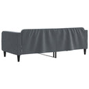 vidaXL sötétszürke bársony kanapéágy 90 x 190 cm