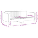 vidaXL fekete bársony kanapéágy 90 x 190 cm