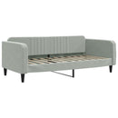 vidaXL világosszürke bársony kanapéágy 100x190 cm
