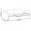 vidaXL fekete szövet kanapéágy 90 x 200 cm