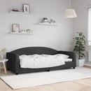 vidaXL fekete szövet kanapéágy 90 x 190 cm