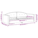 vidaXL sötétszürke bársony kanapéágy 80 x 200 cm
