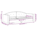 vidaXL fekete bársony kanapéágy 80 x 200 cm
