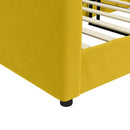 vidaXL sárga bársony kanapéágy 80 x 200 cm