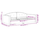 vidaXL fekete bársony kanapéágy 100 x 200 cm