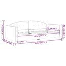 vidaXL sötétszürke bársony kanapéágy 90 x 190 cm