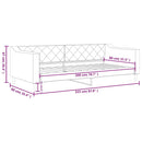 vidaXL fekete szövet kanapéágy 80 x 200 cm