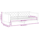 vidaXL fekete szövet kanapéágy 90 x 200 cm