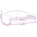 vidaXL sötétszürke szövet kanapéágy 90 x 200 cm