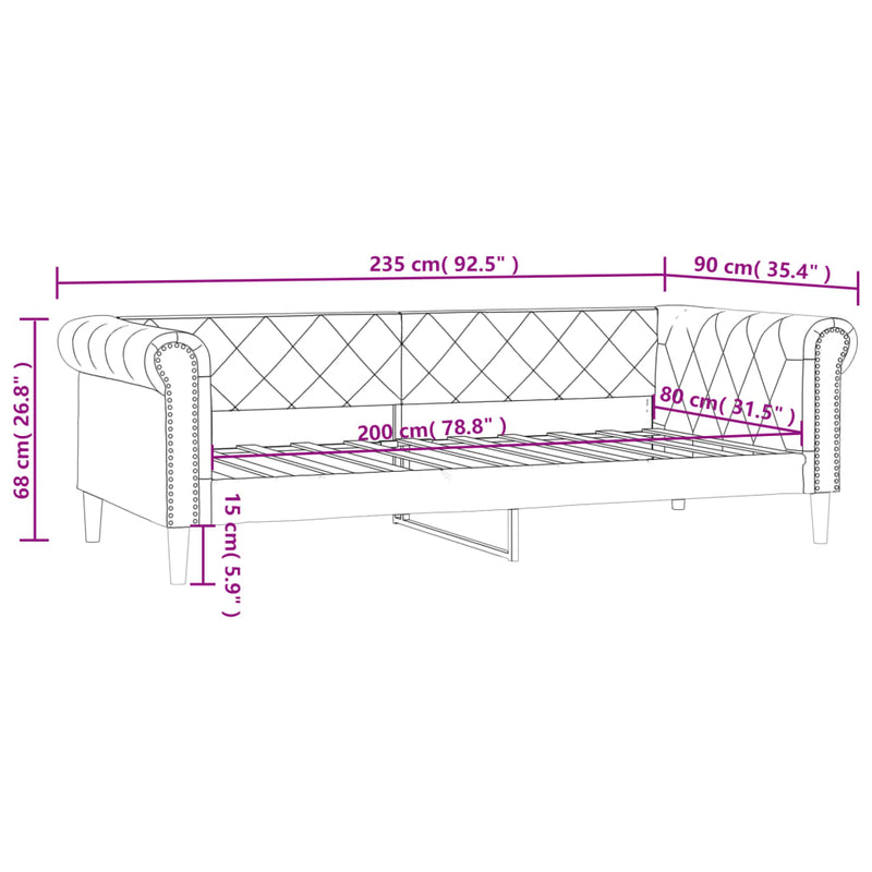 vidaXL fehér műbőr kanapéágy 80 x 200 cm