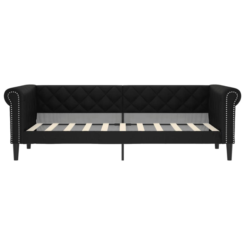 vidaXL fekete műbőr kanapéágy 90 x 190 cm