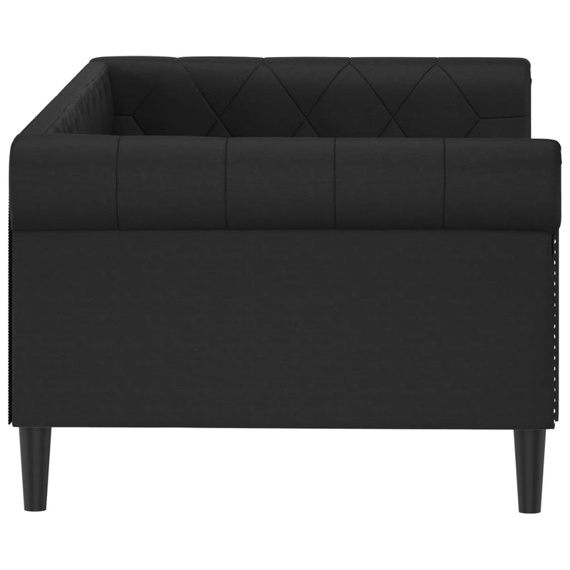 vidaXL fekete műbőr kanapéágy 90 x 190 cm