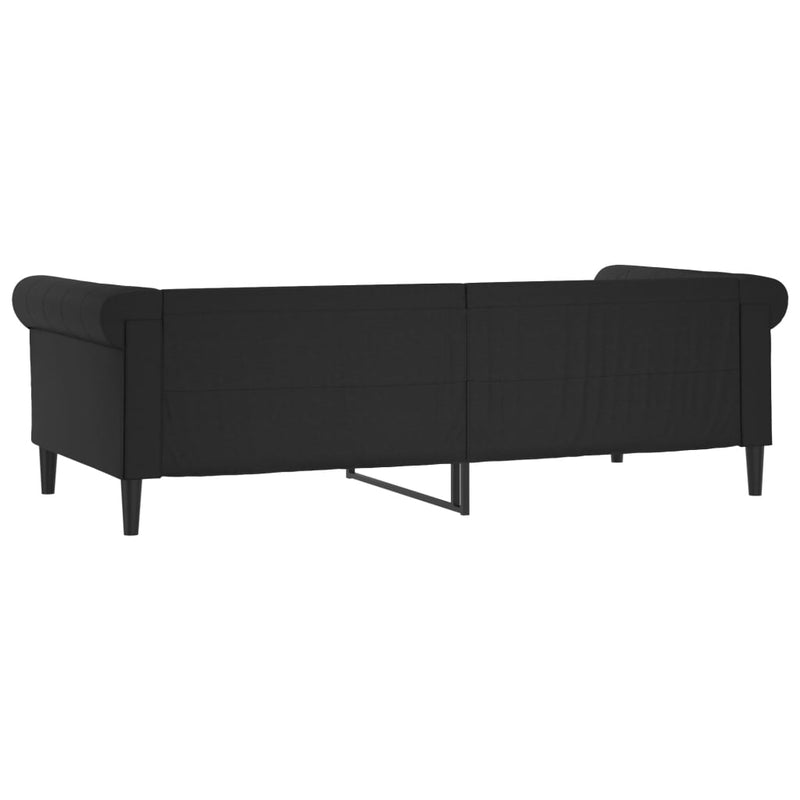 vidaXL fekete műbőr kanapéágy 90 x 190 cm