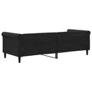vidaXL fekete bársony kanapéágy 80 x 200 cm