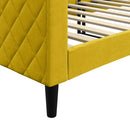 vidaXL sárga bársony kanapéágy 80 x 200 cm
