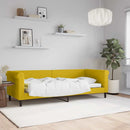 vidaXL sárga bársony kanapéágy 80 x 200 cm