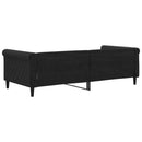 vidaXL fekete bársony kanapéágy 90 x 200 cm