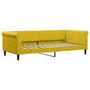 vidaXL sárga bársony kanapéágy 90 x 200 cm