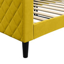 vidaXL sárga bársony kanapéágy 90 x 200 cm