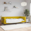 vidaXL sárga bársony kanapéágy 90 x 200 cm